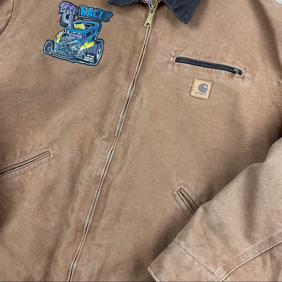 Carhartt Other - Vintage Blanket Lined Patched Carhartt Zip Jacket